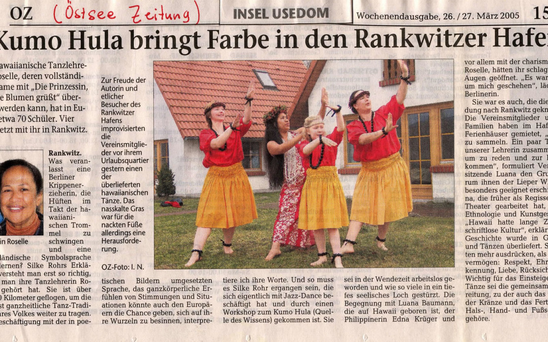 Article from Oestee Newspaper in Northern Germany